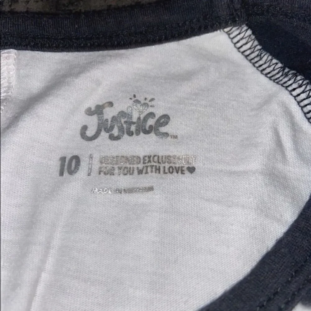Girls justice 3/4 sleeve top